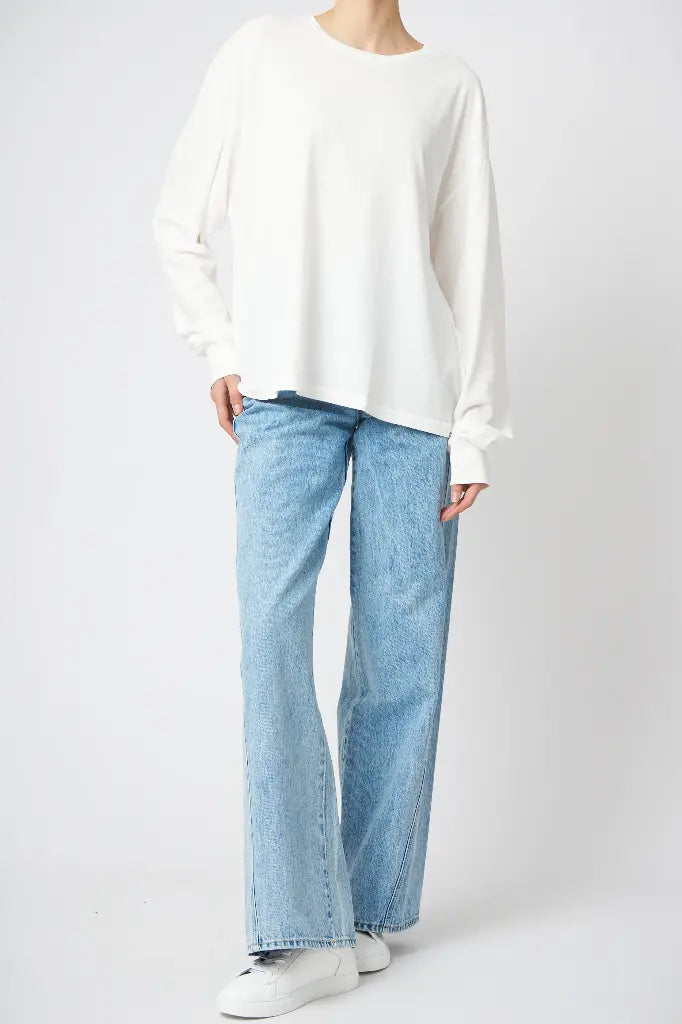 Slvrlake jeans sky blue high waist wide leg