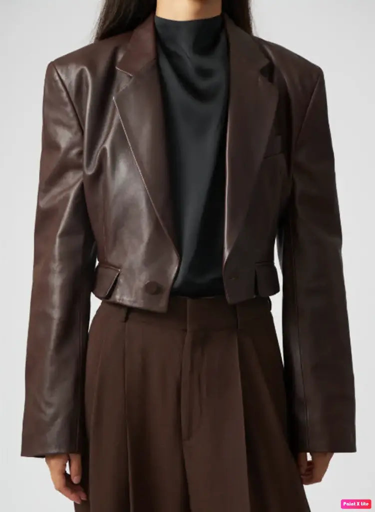 Petar Petrov leather chocolate jacket