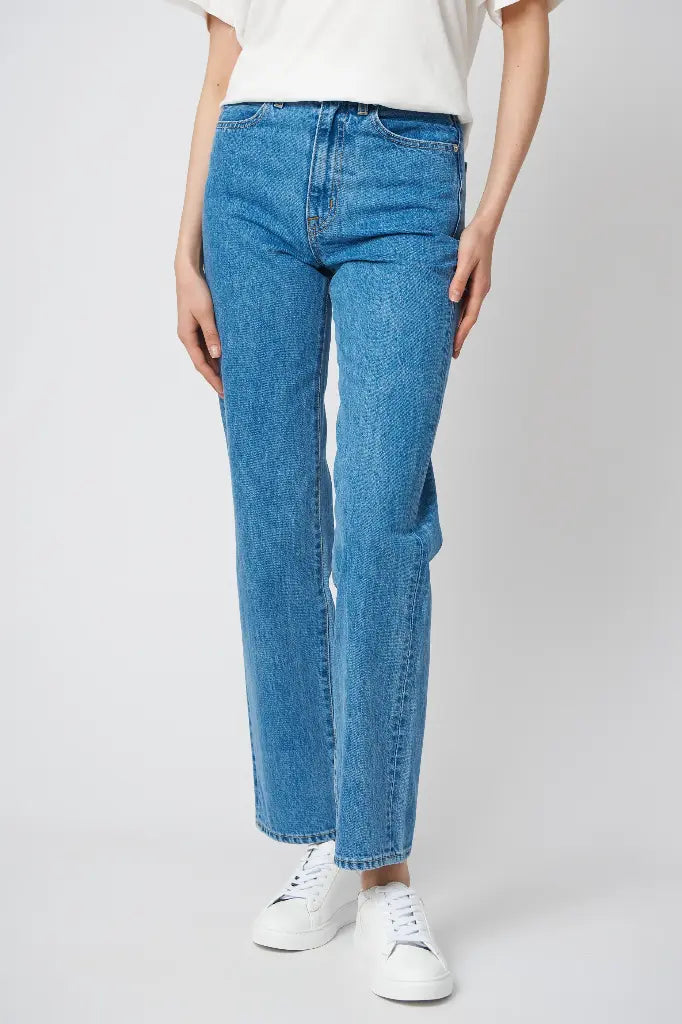 Slvrlake jeans straight high waist blue