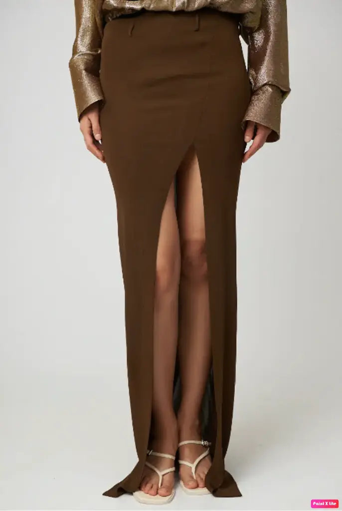 Long brown skirt