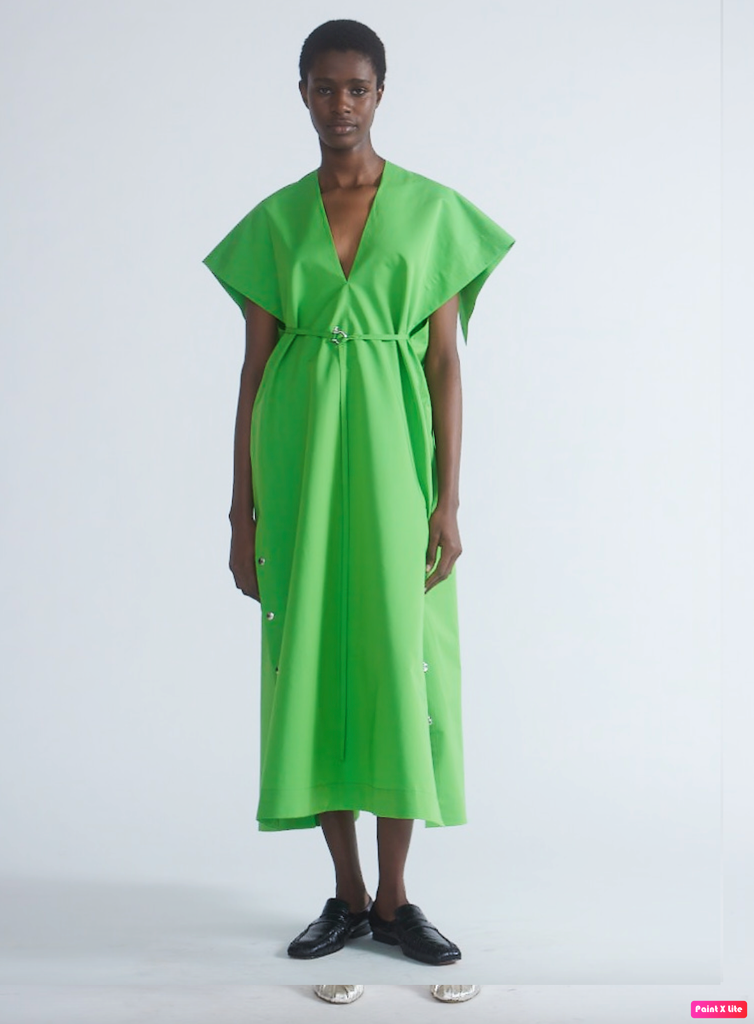 OVERSIZED MAXI DRESS WITH SIDE SNAPS AND BELT