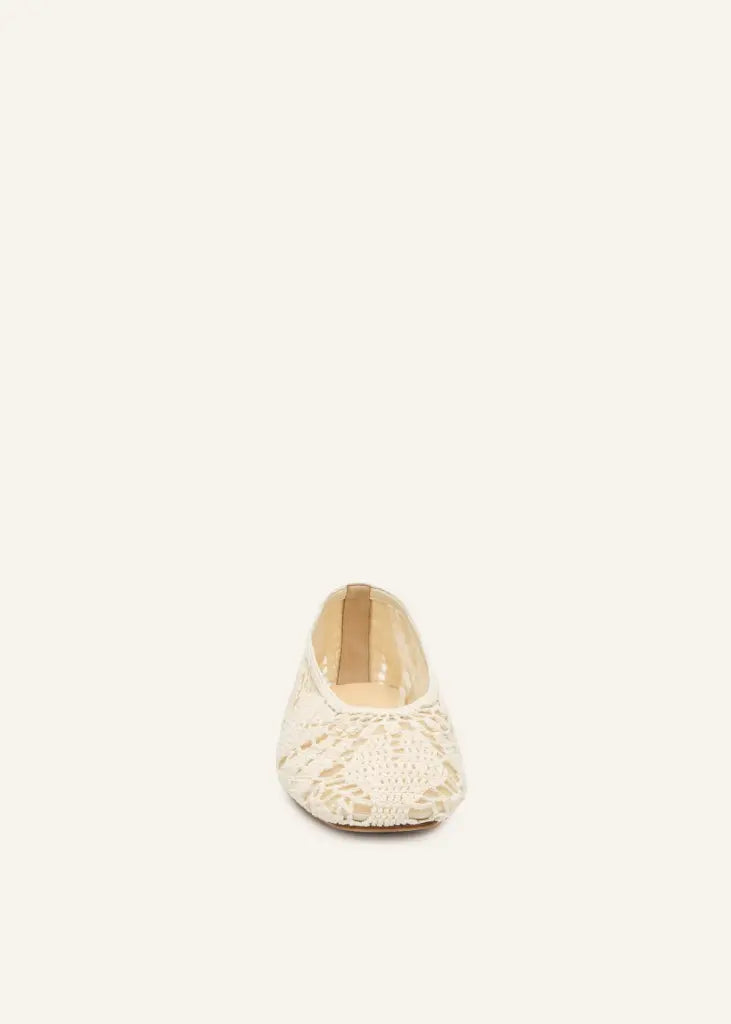 BALLET FLATS CROCHER CREAM