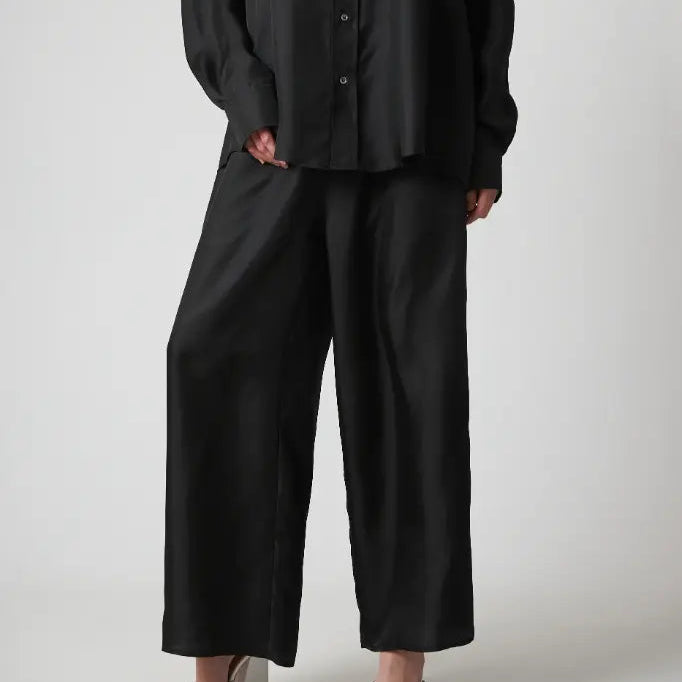 Le kasha WIDE PANT SILK black