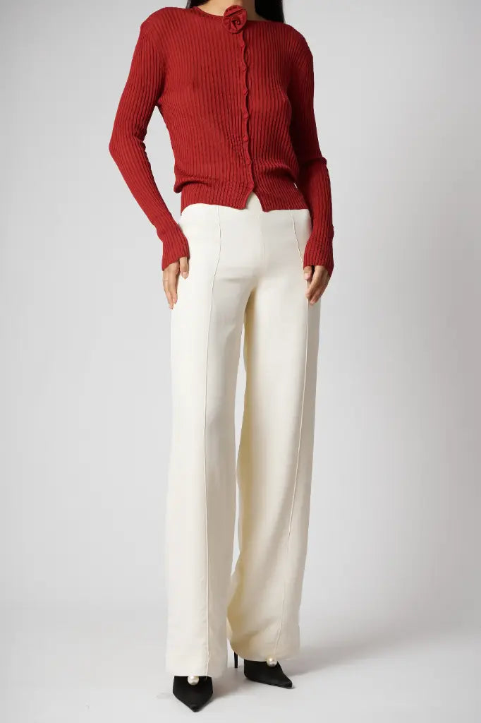 Taller Marmo cream wide pants