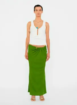 White Crystal Pin Tank Top