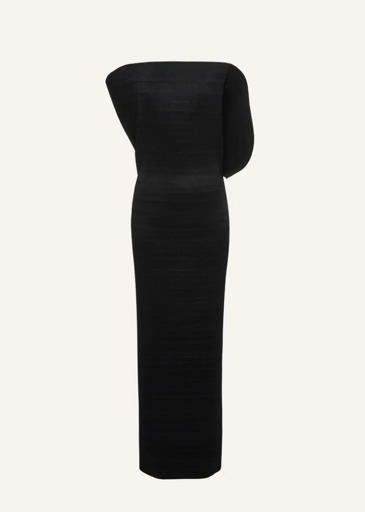 Black Sculptural Asymmetrical Dress