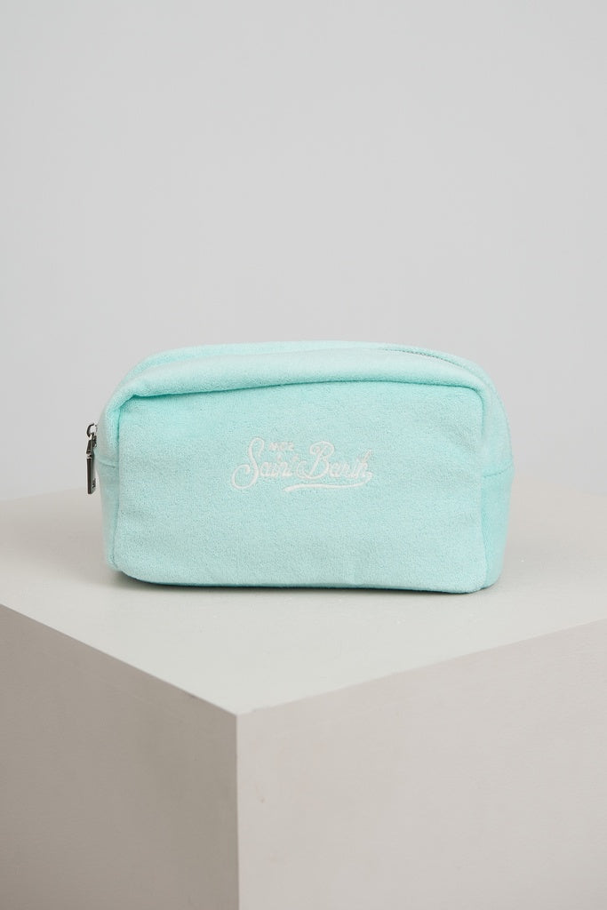 Logo-Embroidered Towelling Makeup Bag