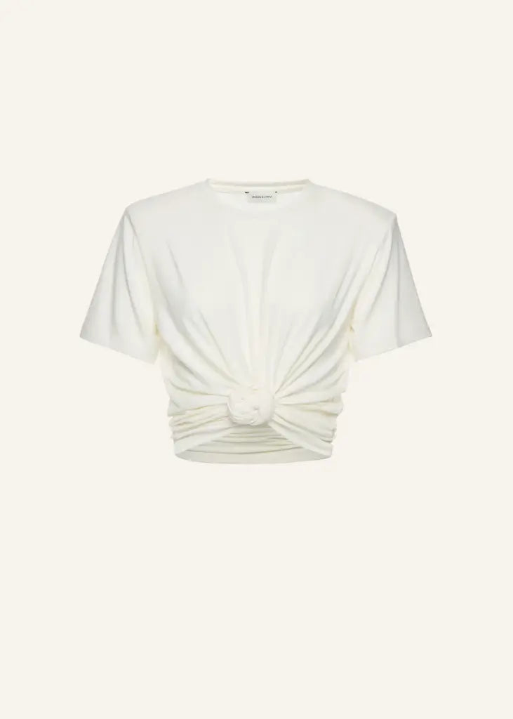Knotted Ribbed T-Shirt