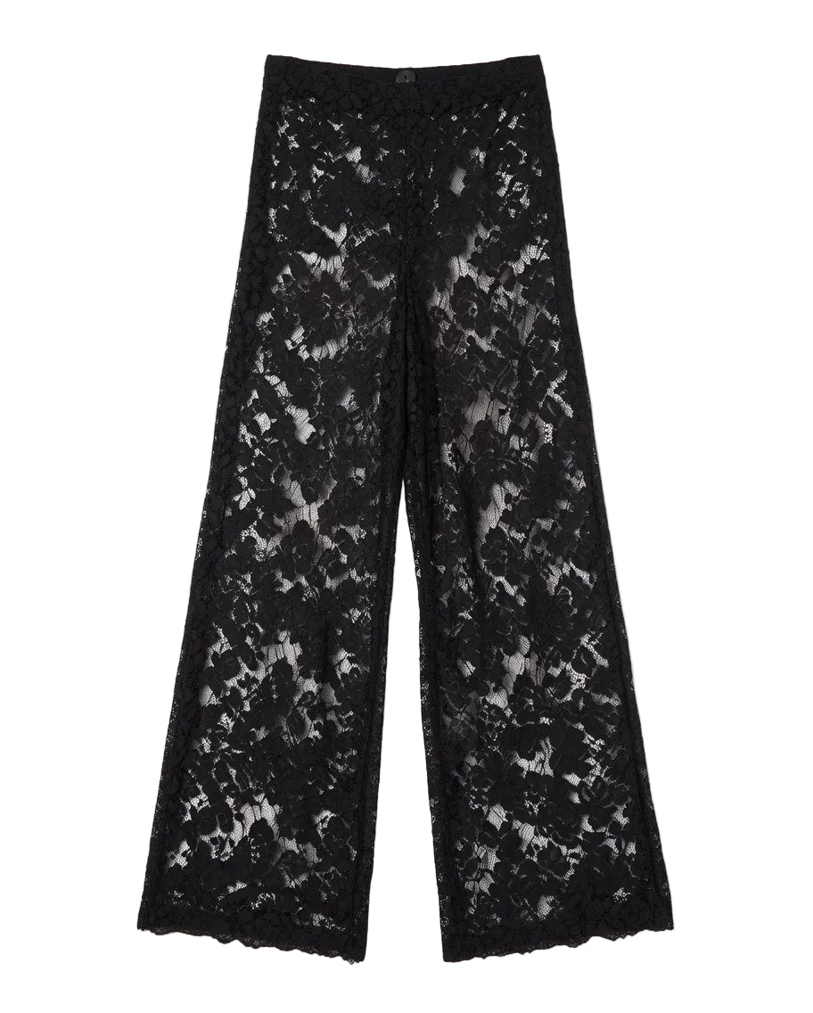 Floral Lace Flare Trousers