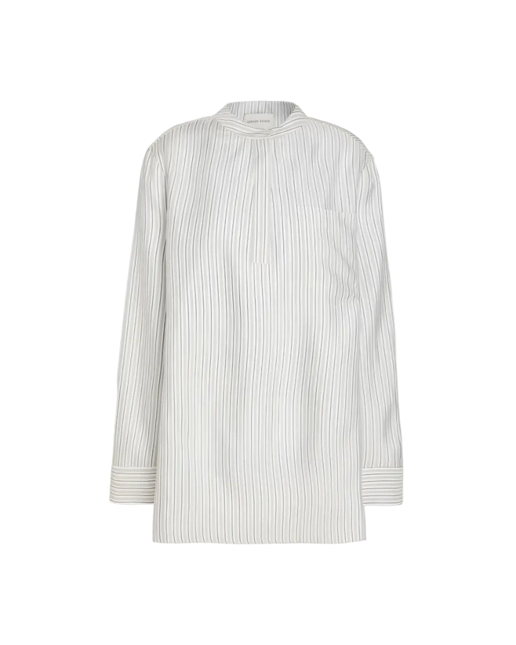 Isor Striped Silk-Twill Top