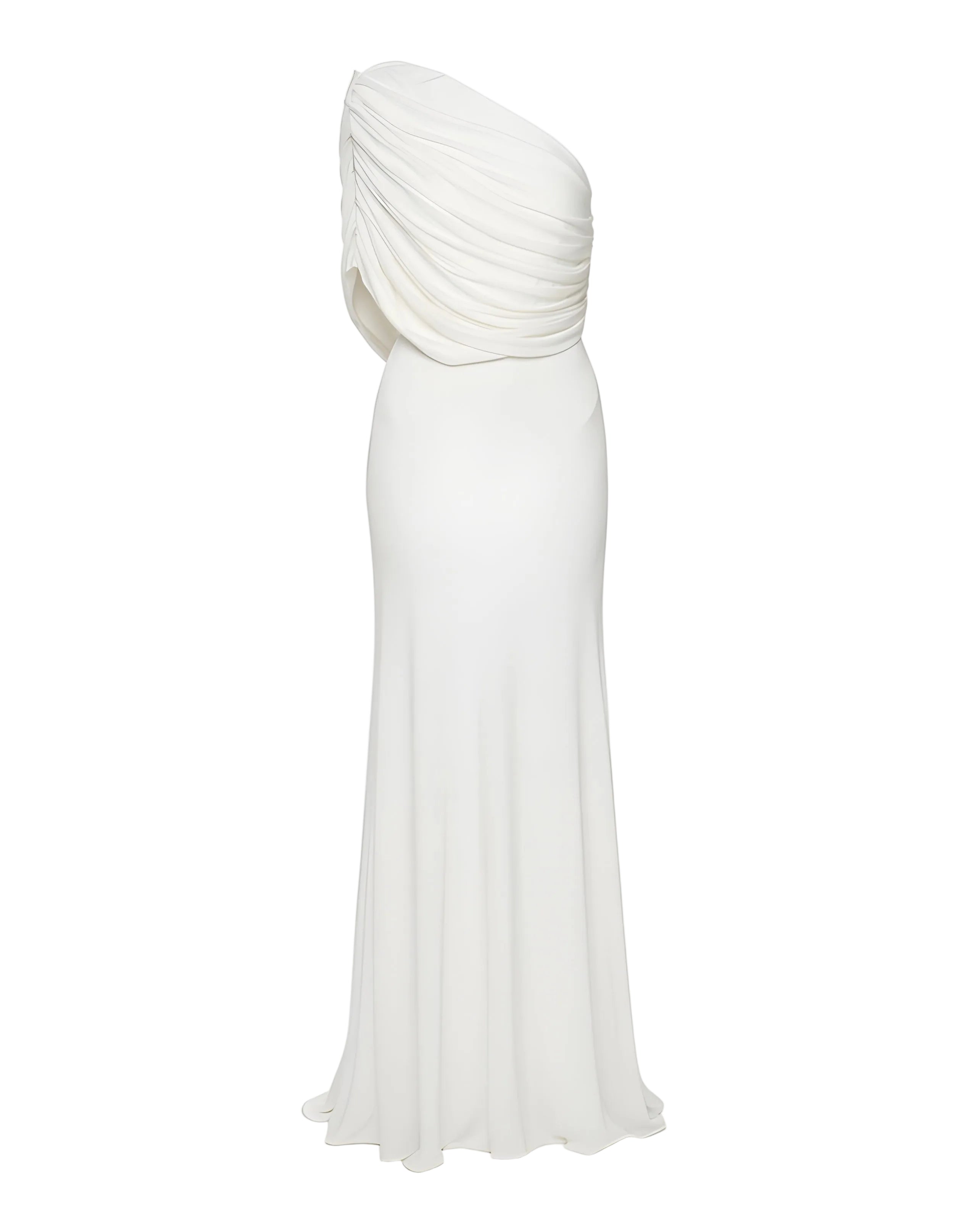 One-Shoulder Draped Gown