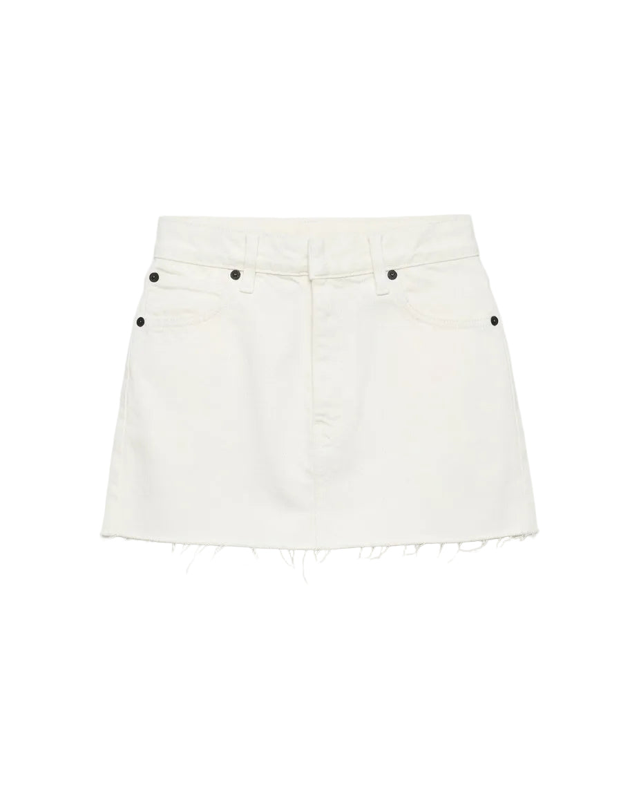 White Micro Denim Miniskirt
