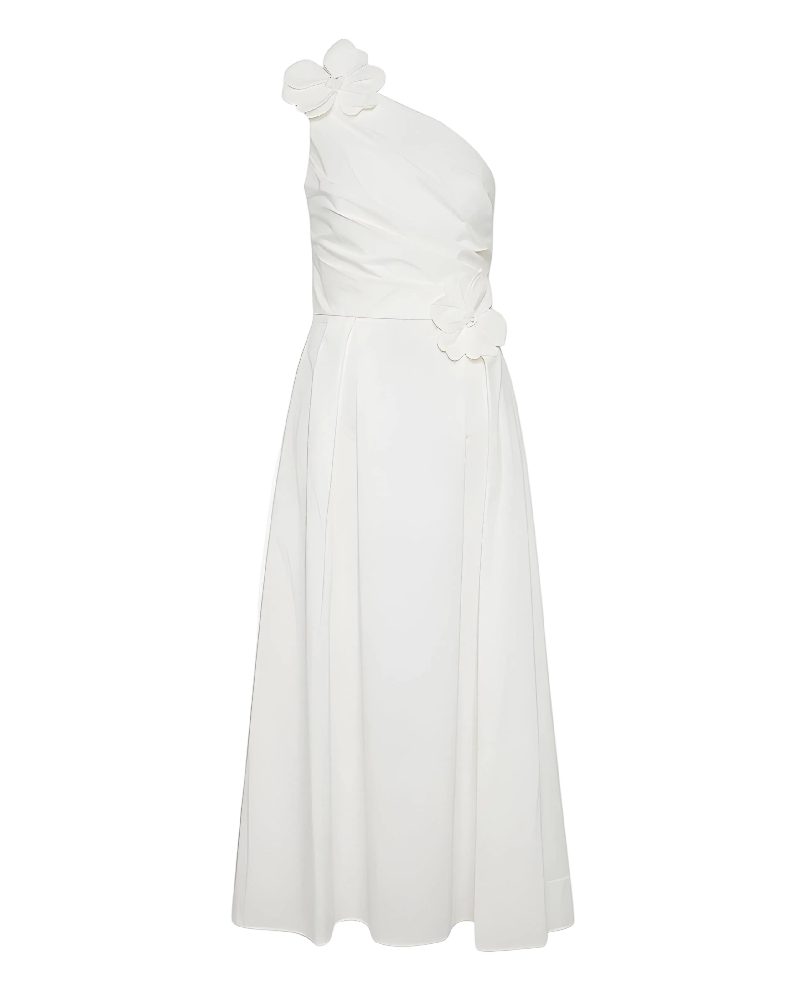 One-Shoulder Poplin Dress