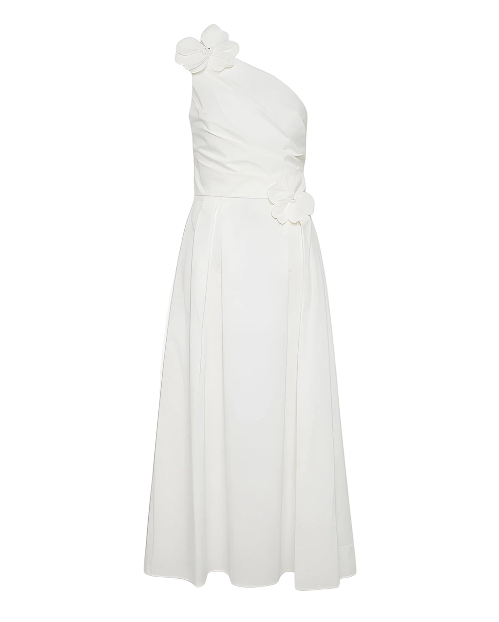 One-Shoulder Poplin Dress
