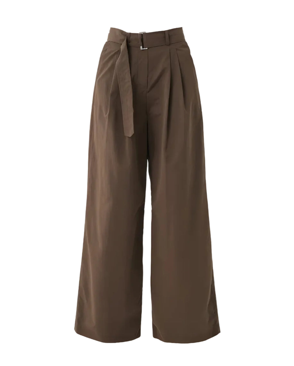 Wide-Leg Belted Trousers