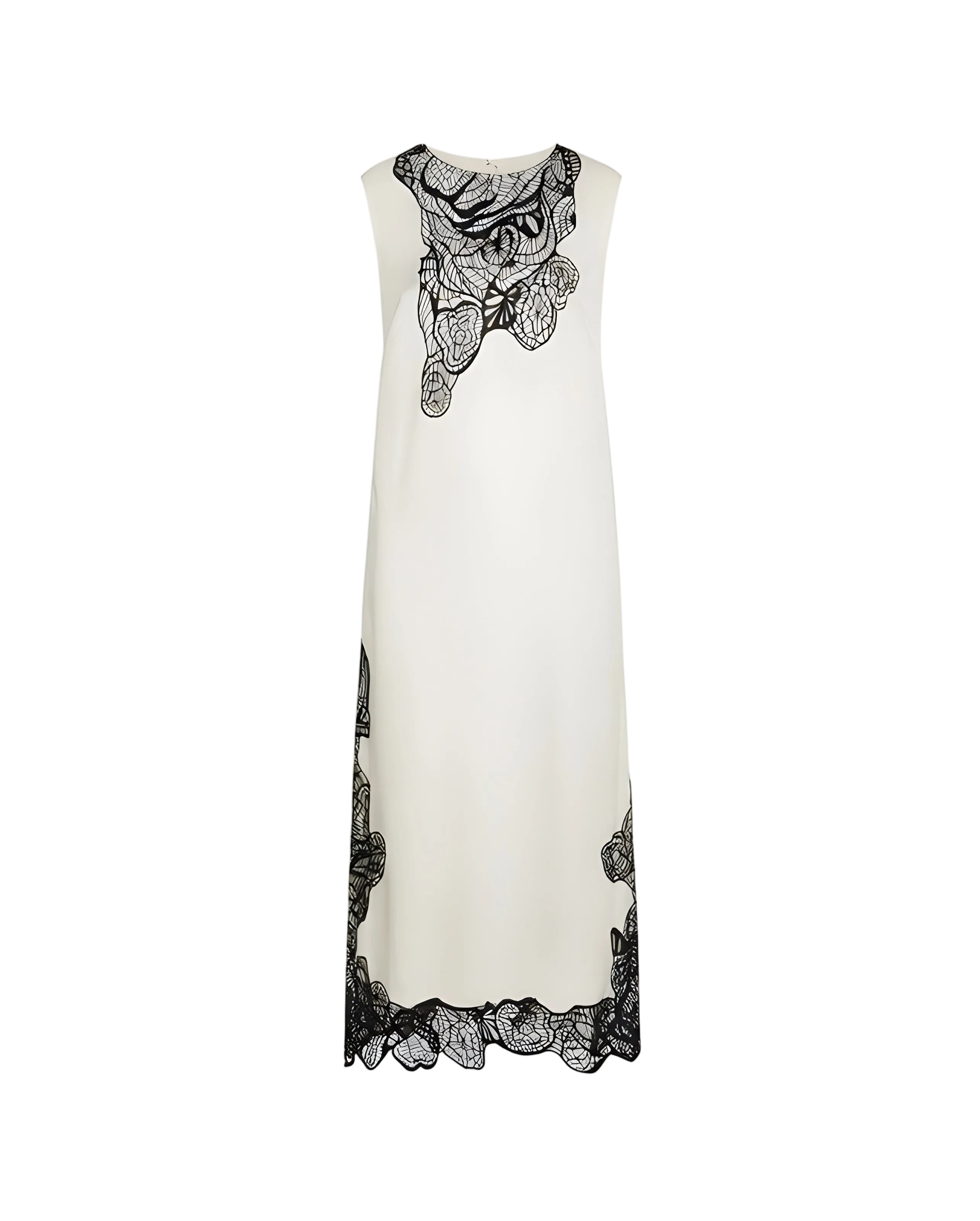 Uma Lace-Trim Silk Maxi Dress