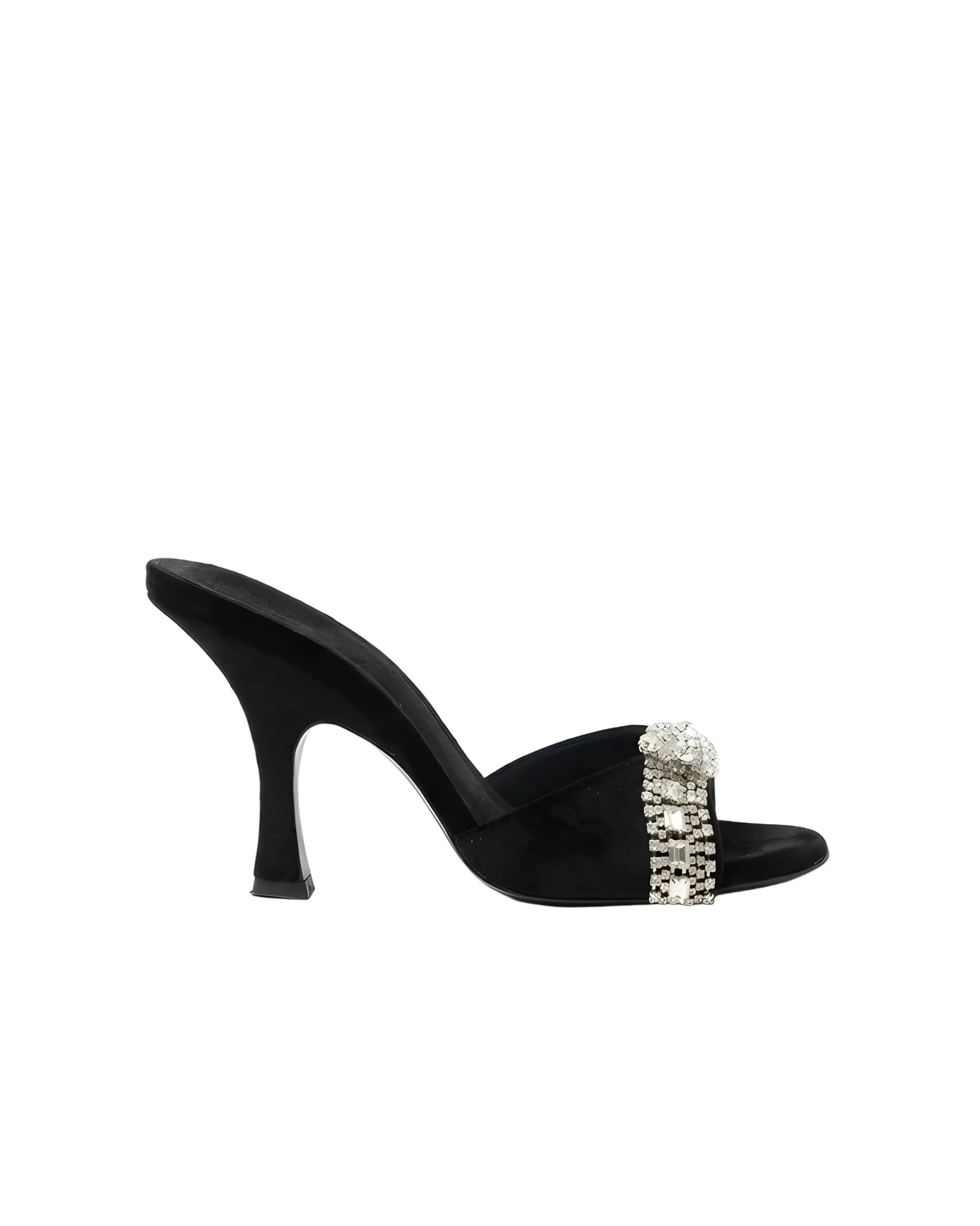 Crystal-Embellished Heeled Sandals