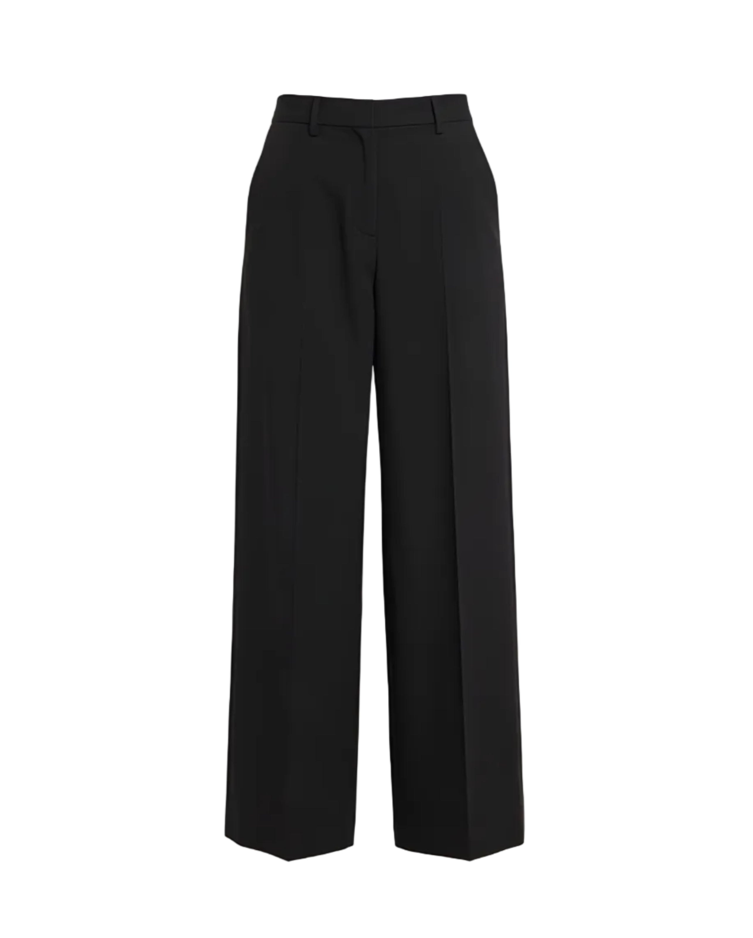 High-Waisted Straight-Leg Trousers