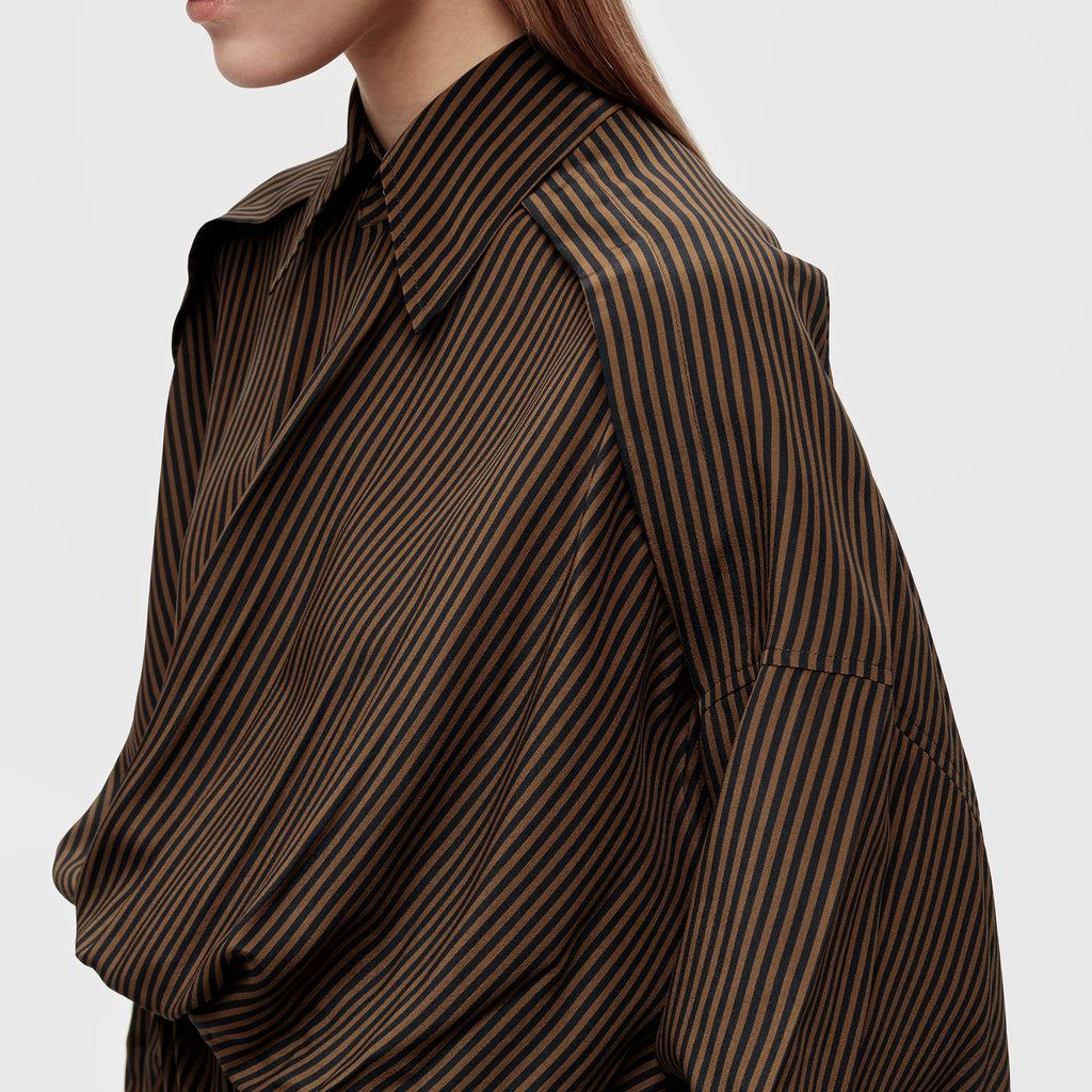 Striped Maxi Shirt Dress