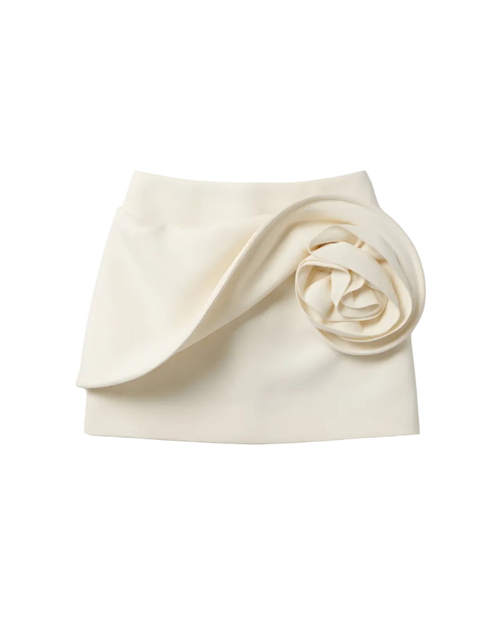 Floral-Appliqué Mini Skirt