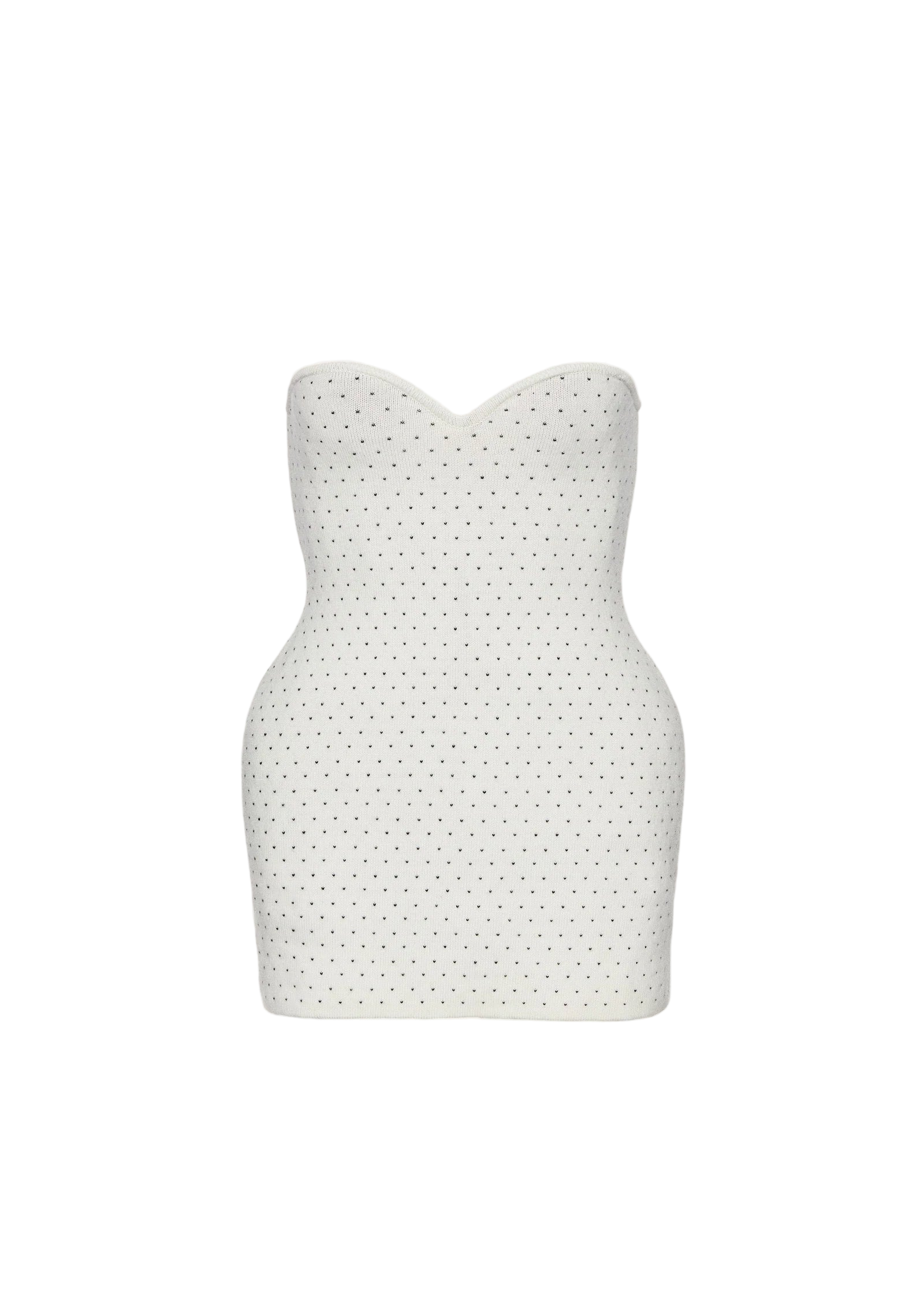 Strapless Wool Mini Dress