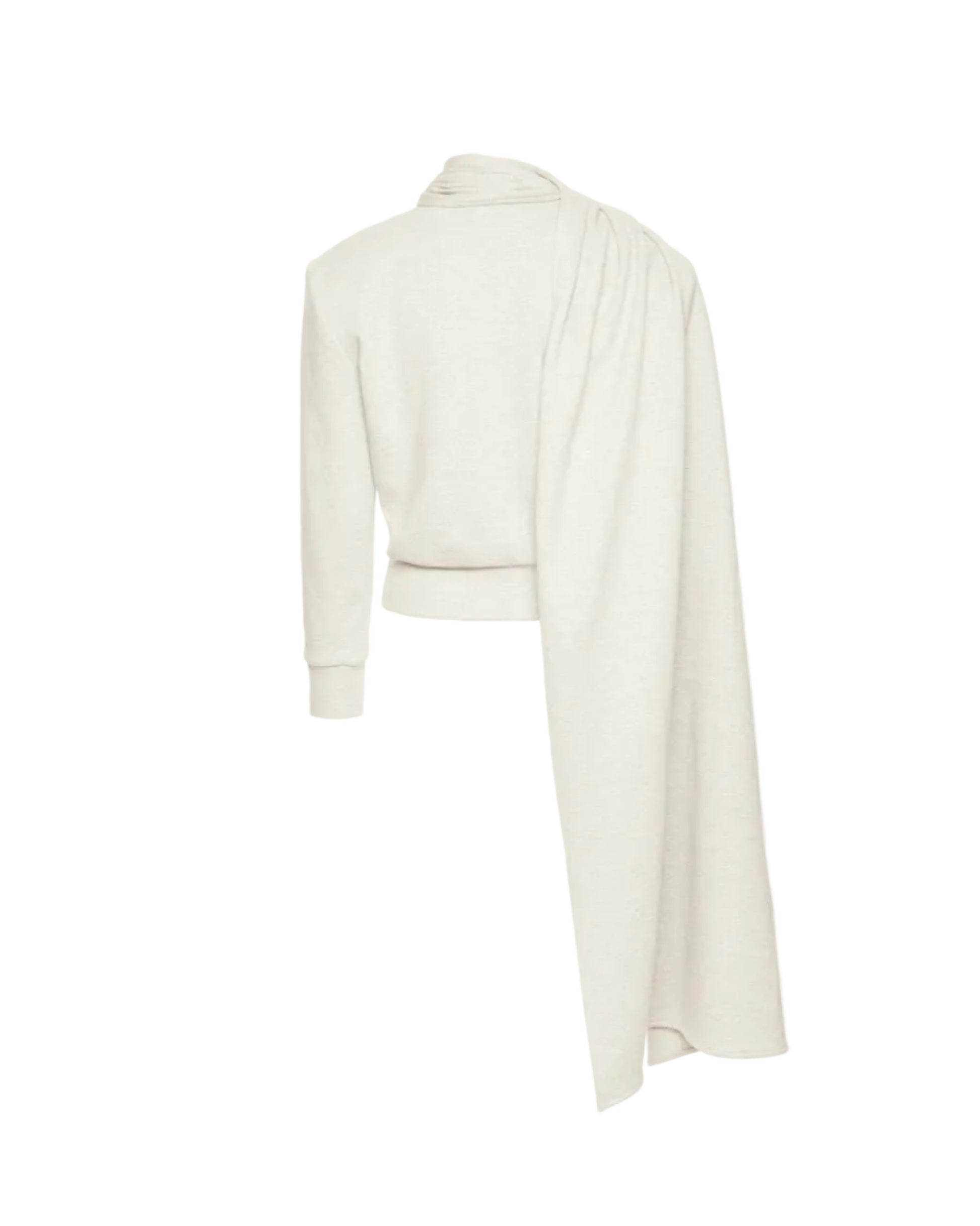 Draped Scarf Sweatshirt