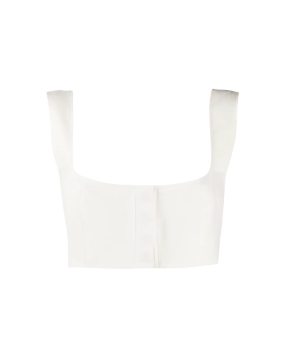 JIRJA Square-Neck Linen Top
