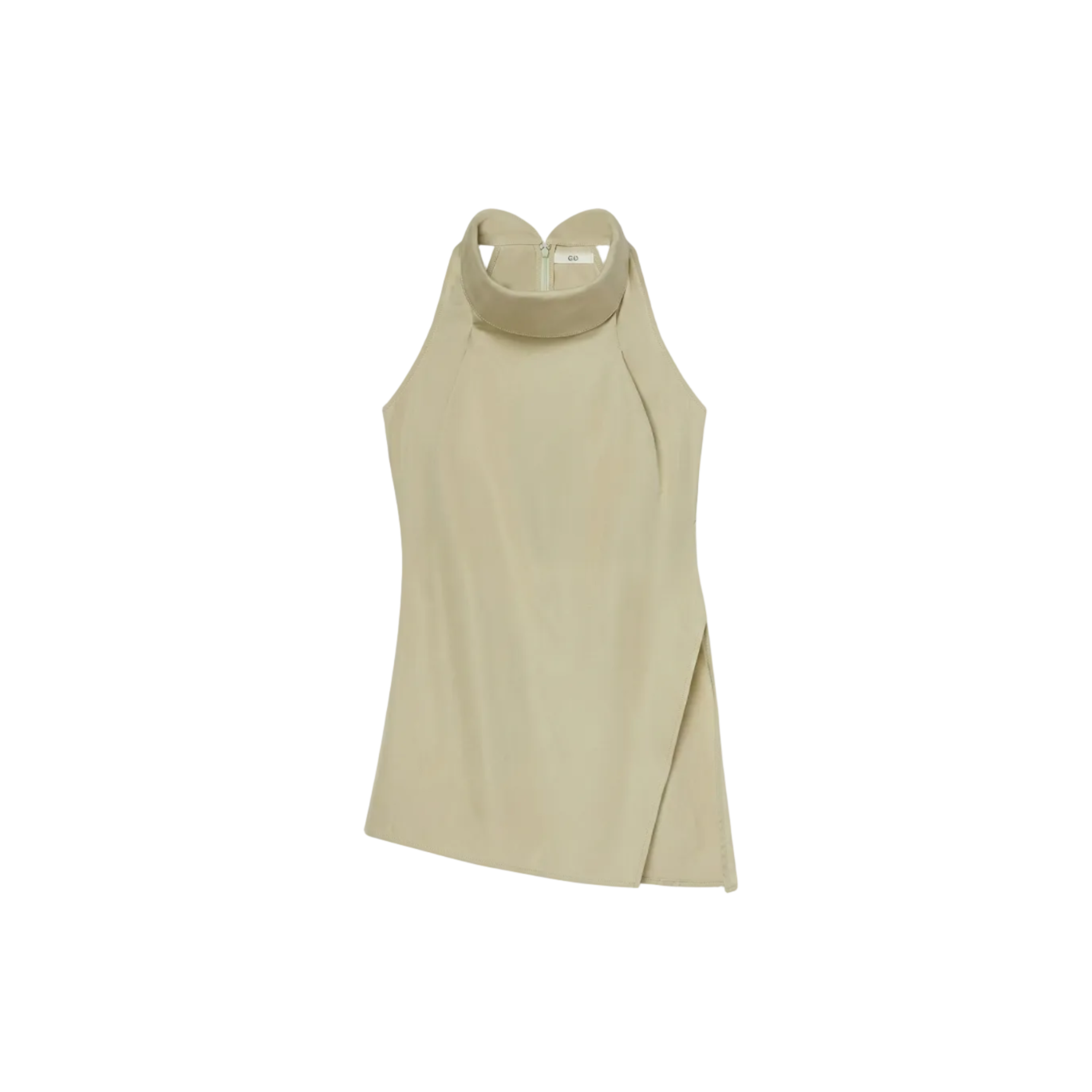 Optic White High Cowl Neck Top