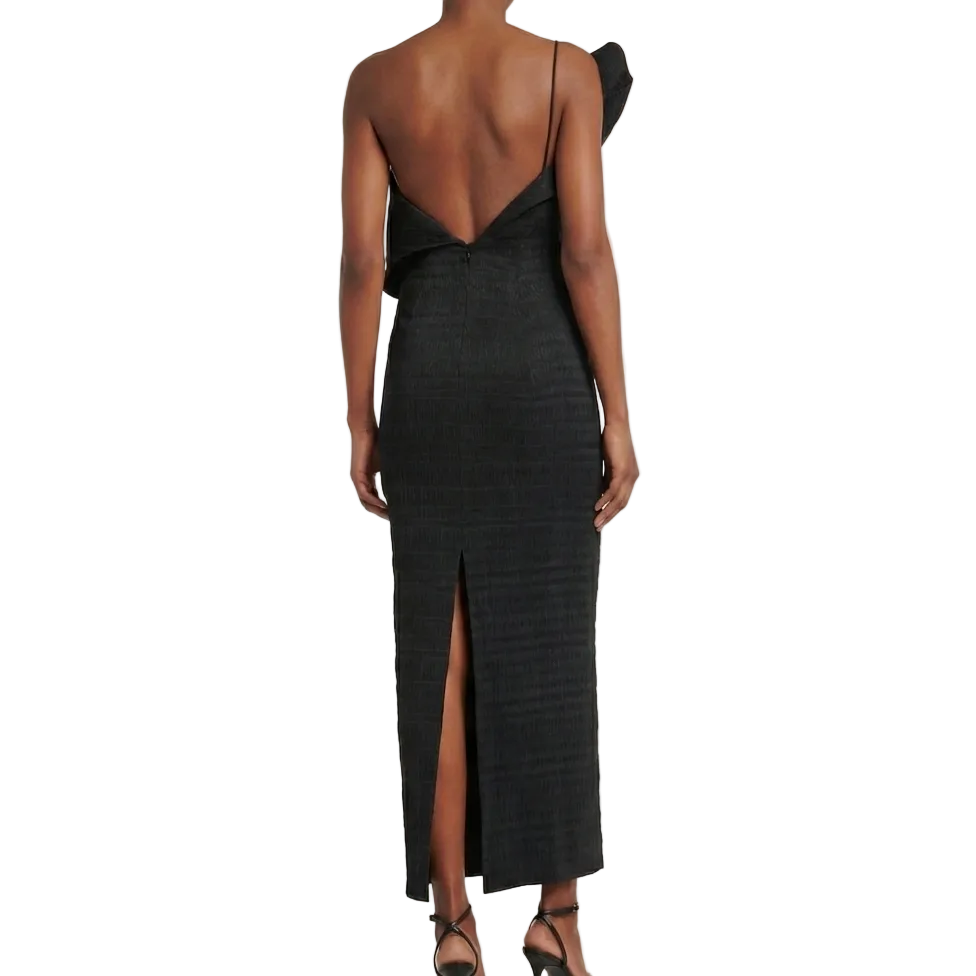 Black Sculptural Asymmetrical Dress