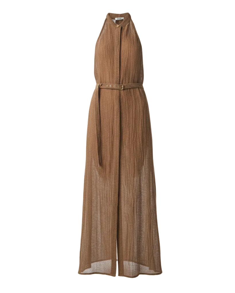 Jabal Halterneck Belted Midi Dress