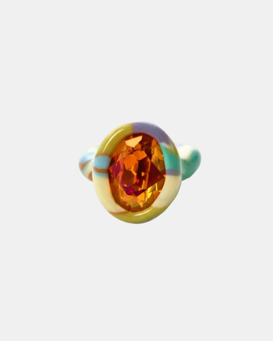 Multicolor Oval Ring