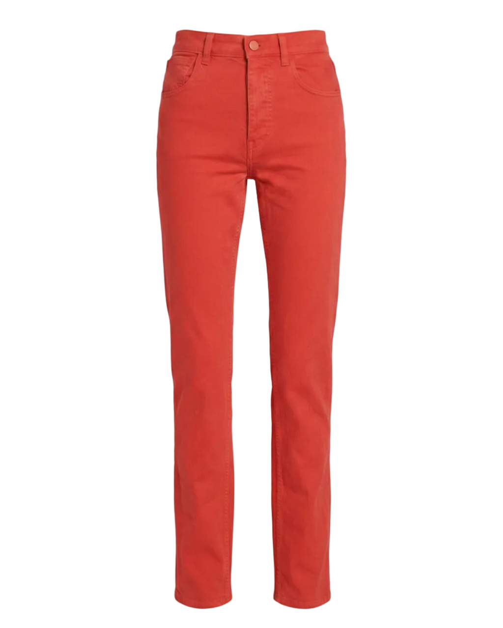 Tapered High-Waisted Denim Pants