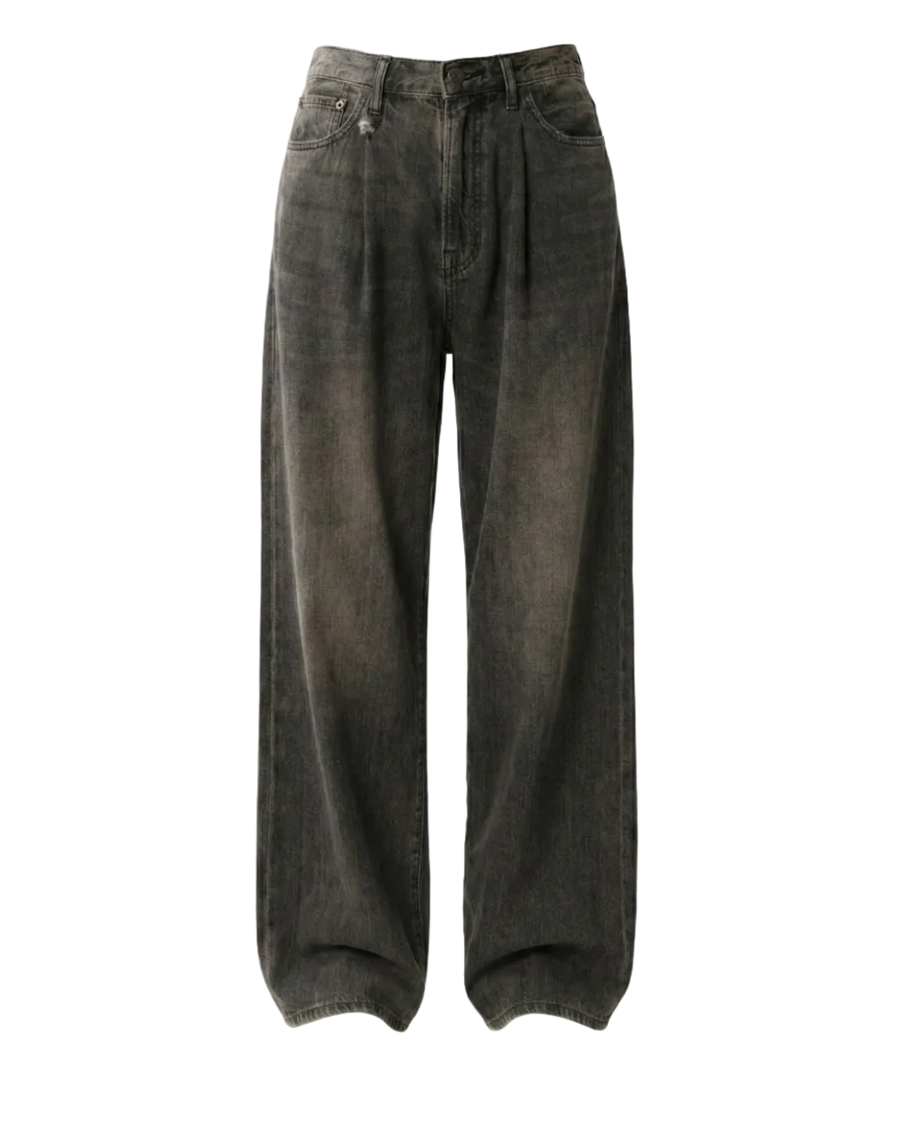 Damon Pleated Wide-Leg Jeans