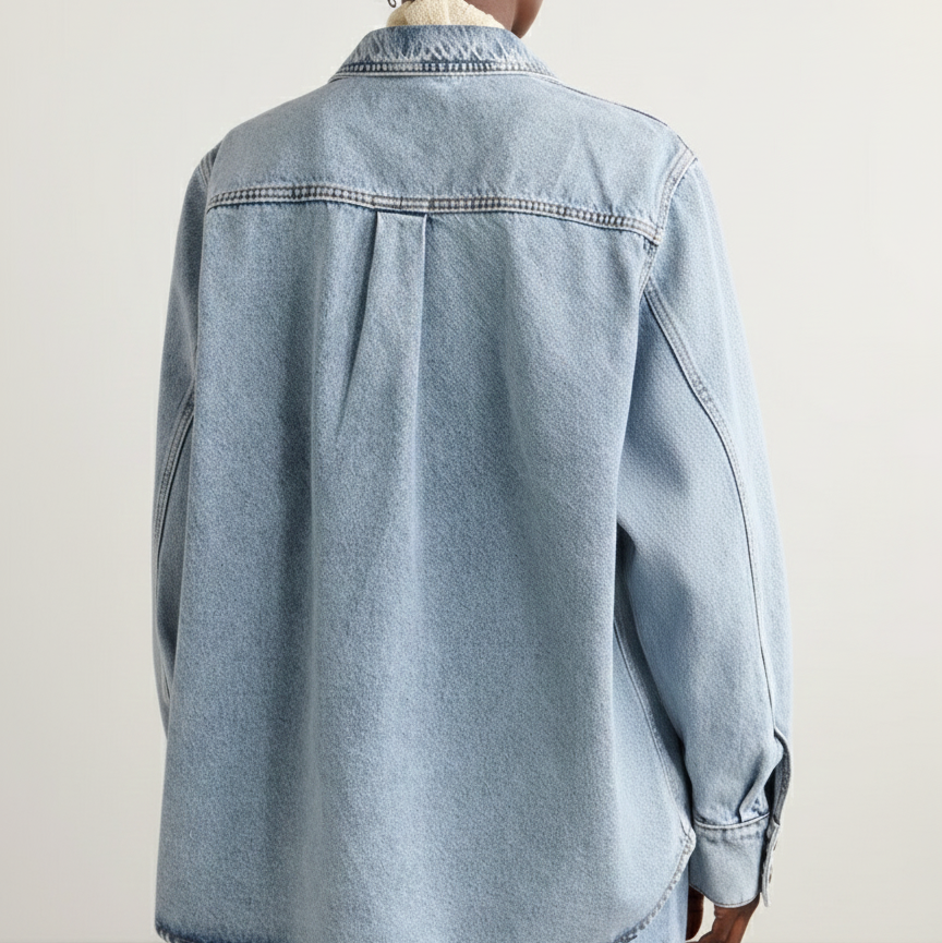 Blue Oversized Denim Shirt