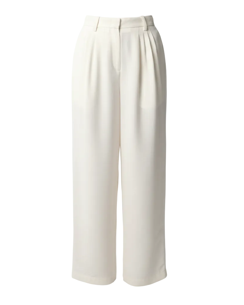 Pleated Wide-Leg Trousers