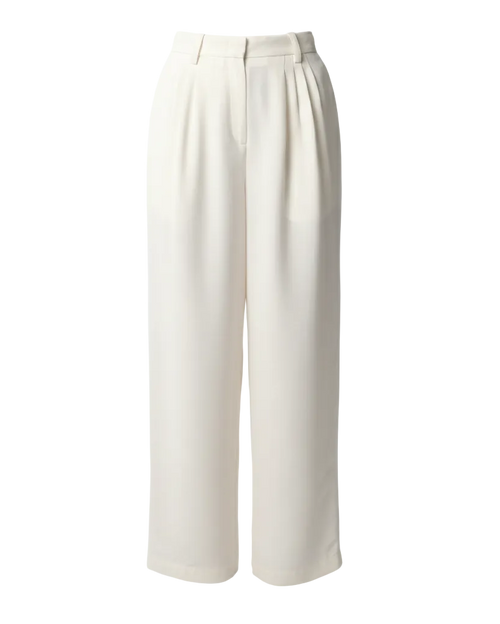 Pleated Wide-Leg Trousers