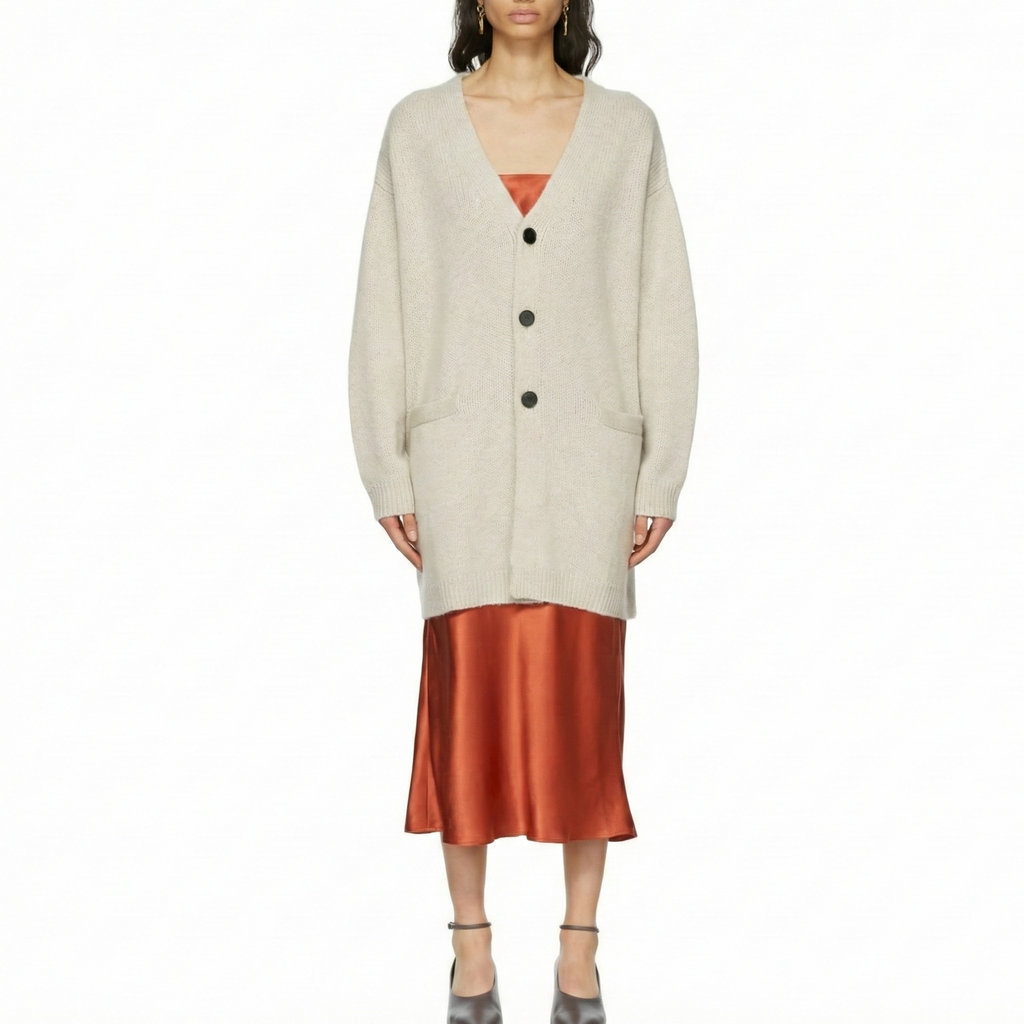 YULIAN Beige Cashmere Cardigan