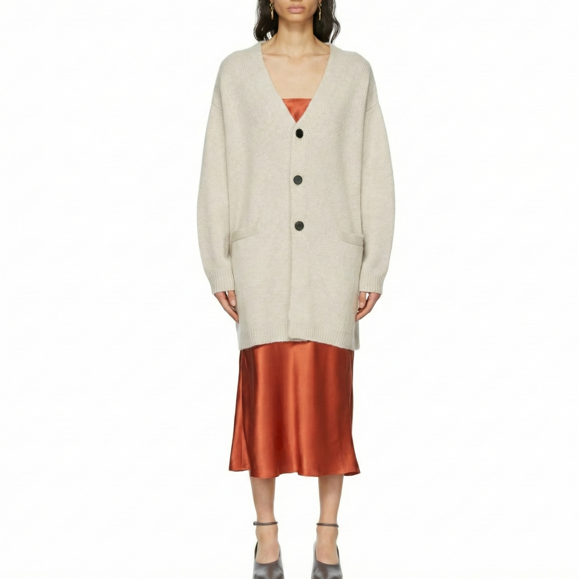 YULIAN Beige Cashmere Cardigan