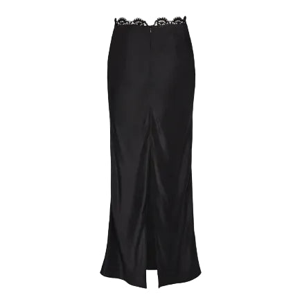 Lace-Detailed Midi Skirt