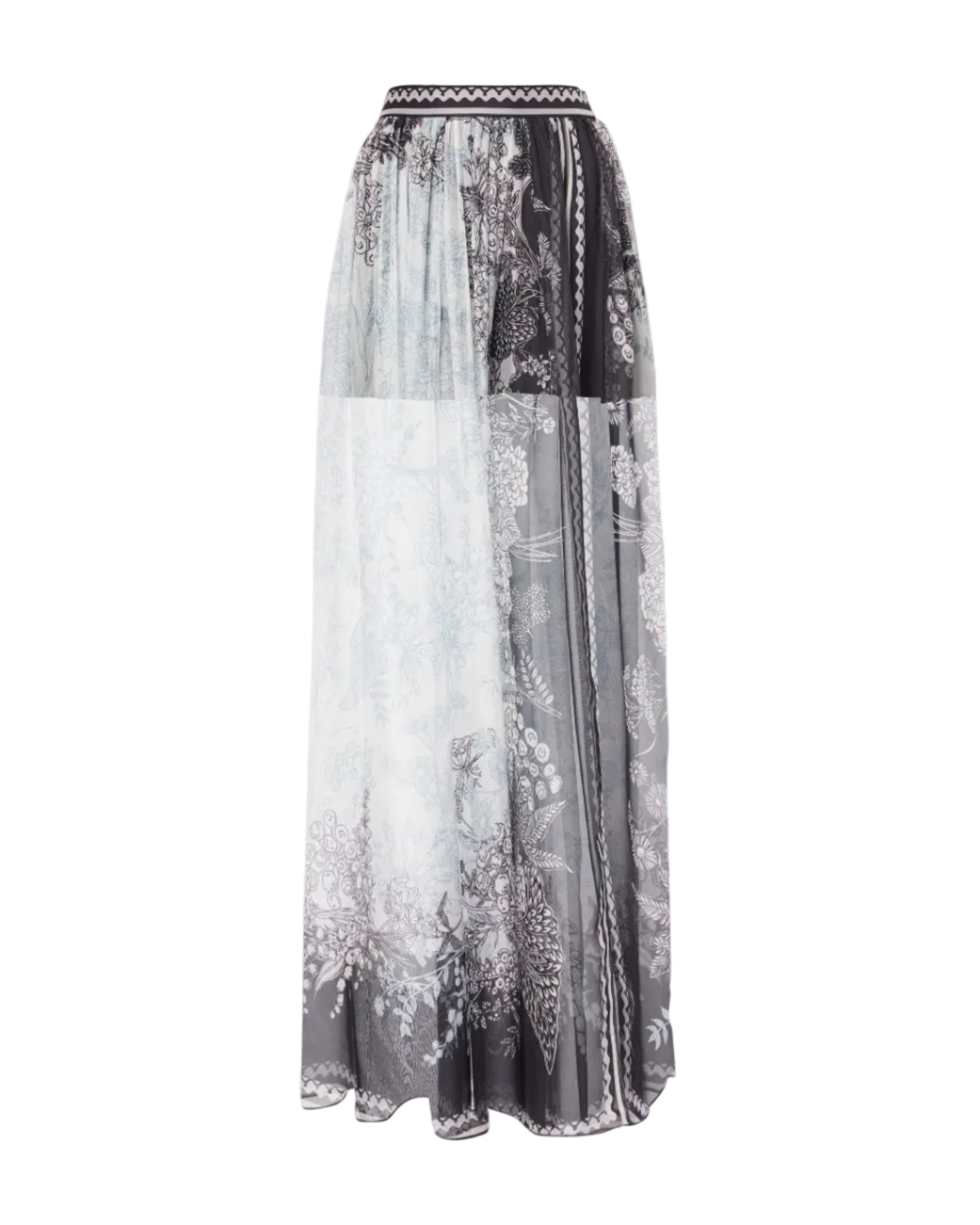 Printed Silk Chiffon Skirt