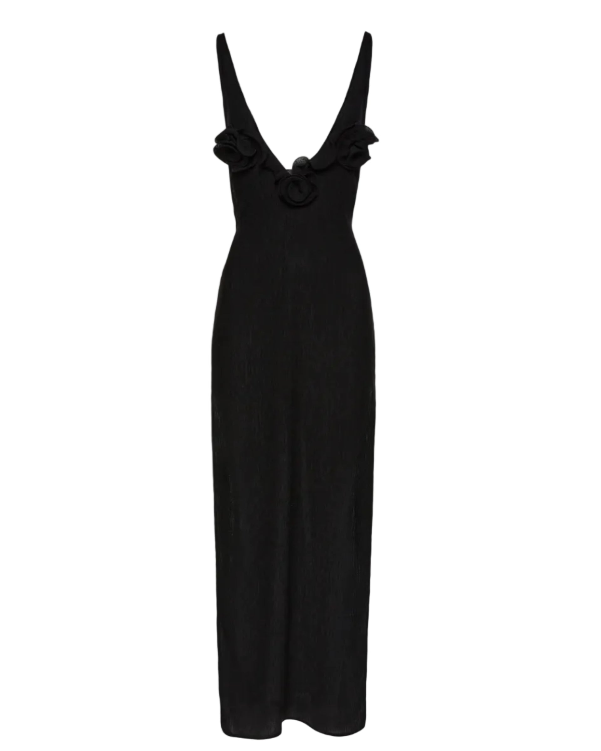Crepe High-Leg Maxi Dress