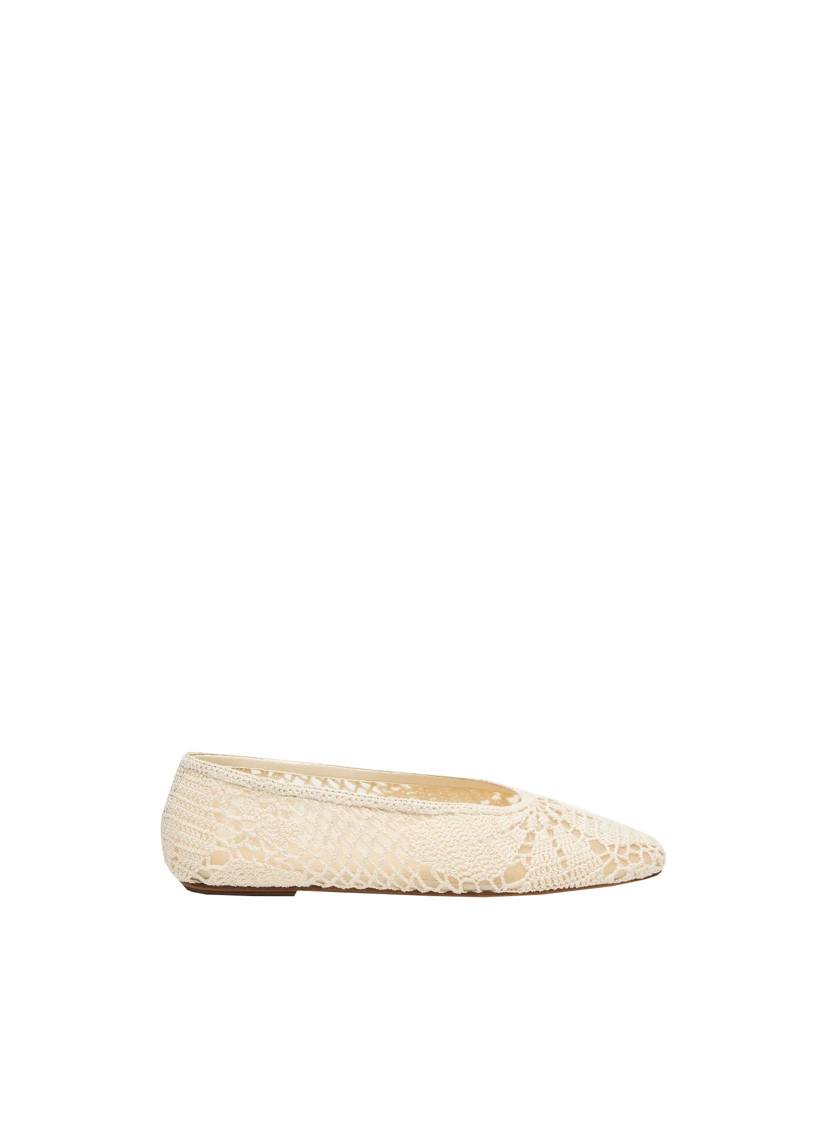 BALLET FLATS CROCHER CREAM