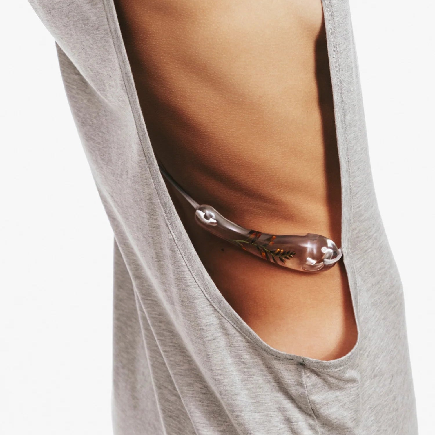 Grey Cut-Out Column Maxi Dress