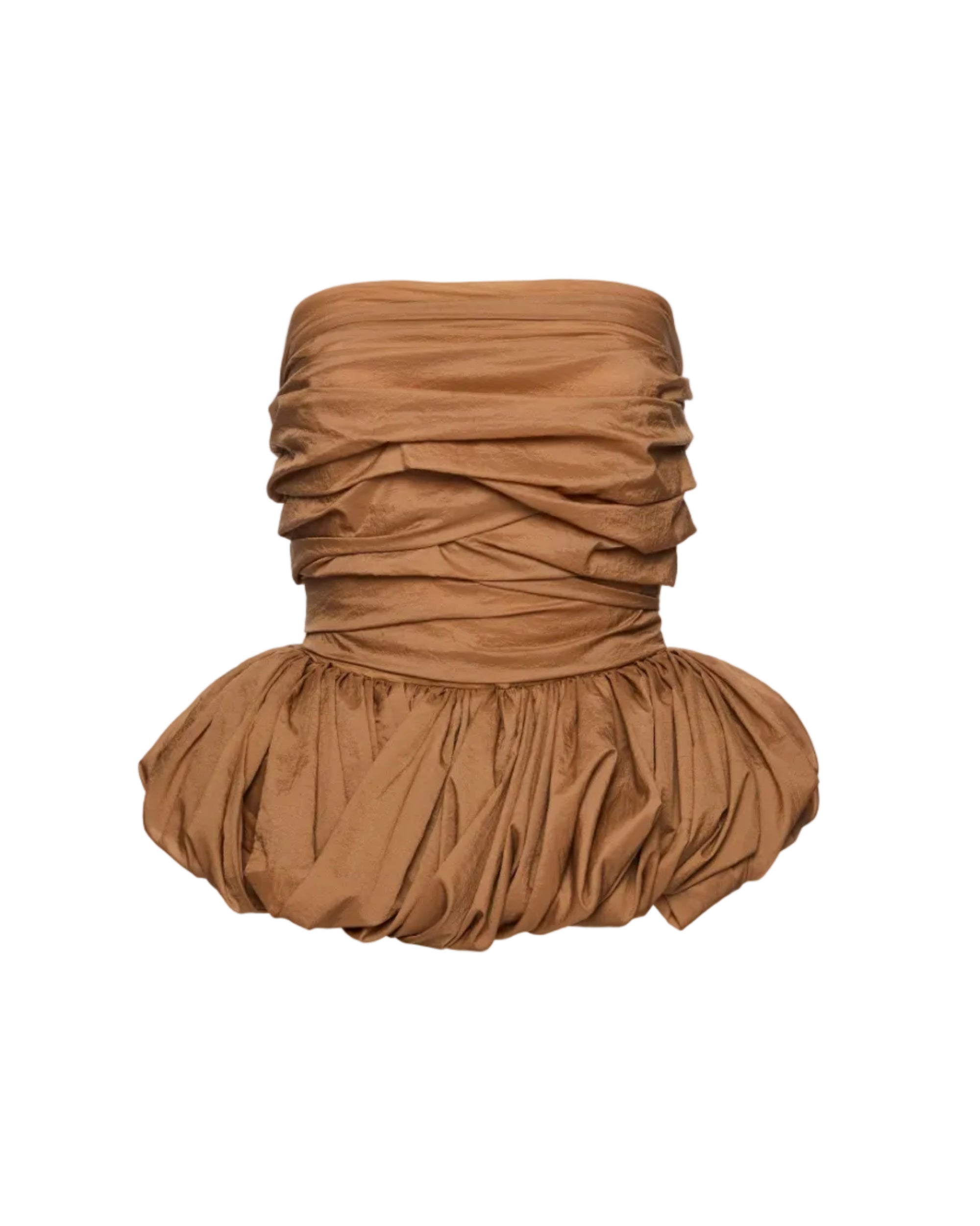 Draped Linen Peplum Corset