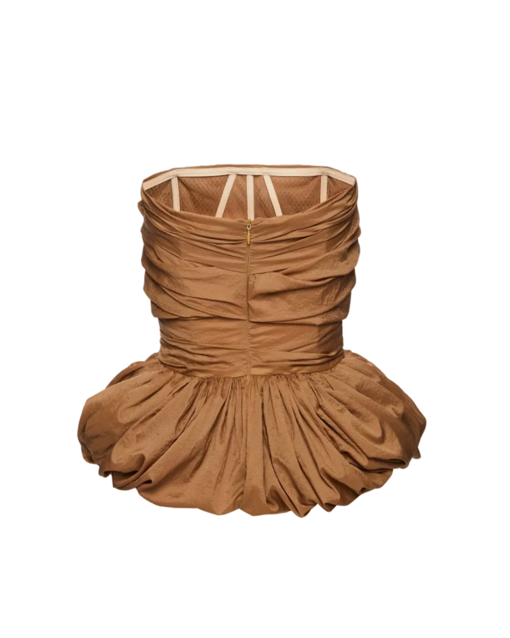 Draped Linen Peplum Corset