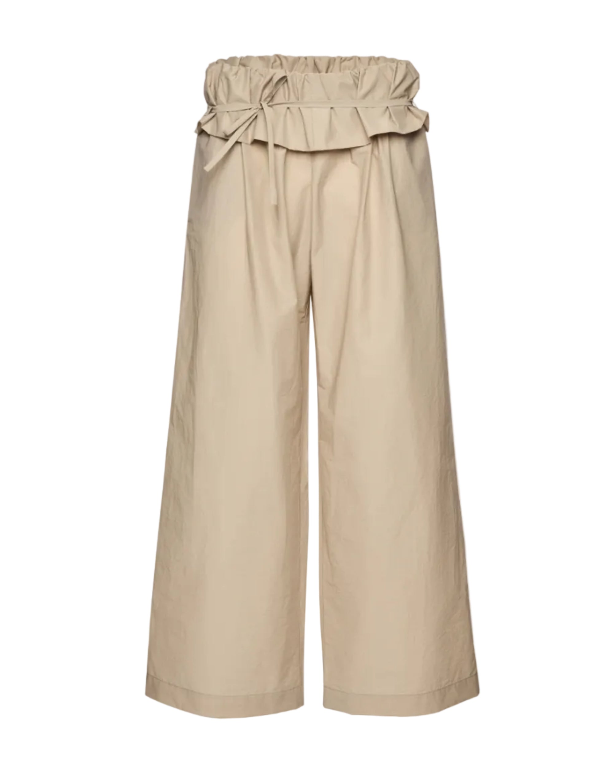 Low-Rise Ruffled Waist Trousers