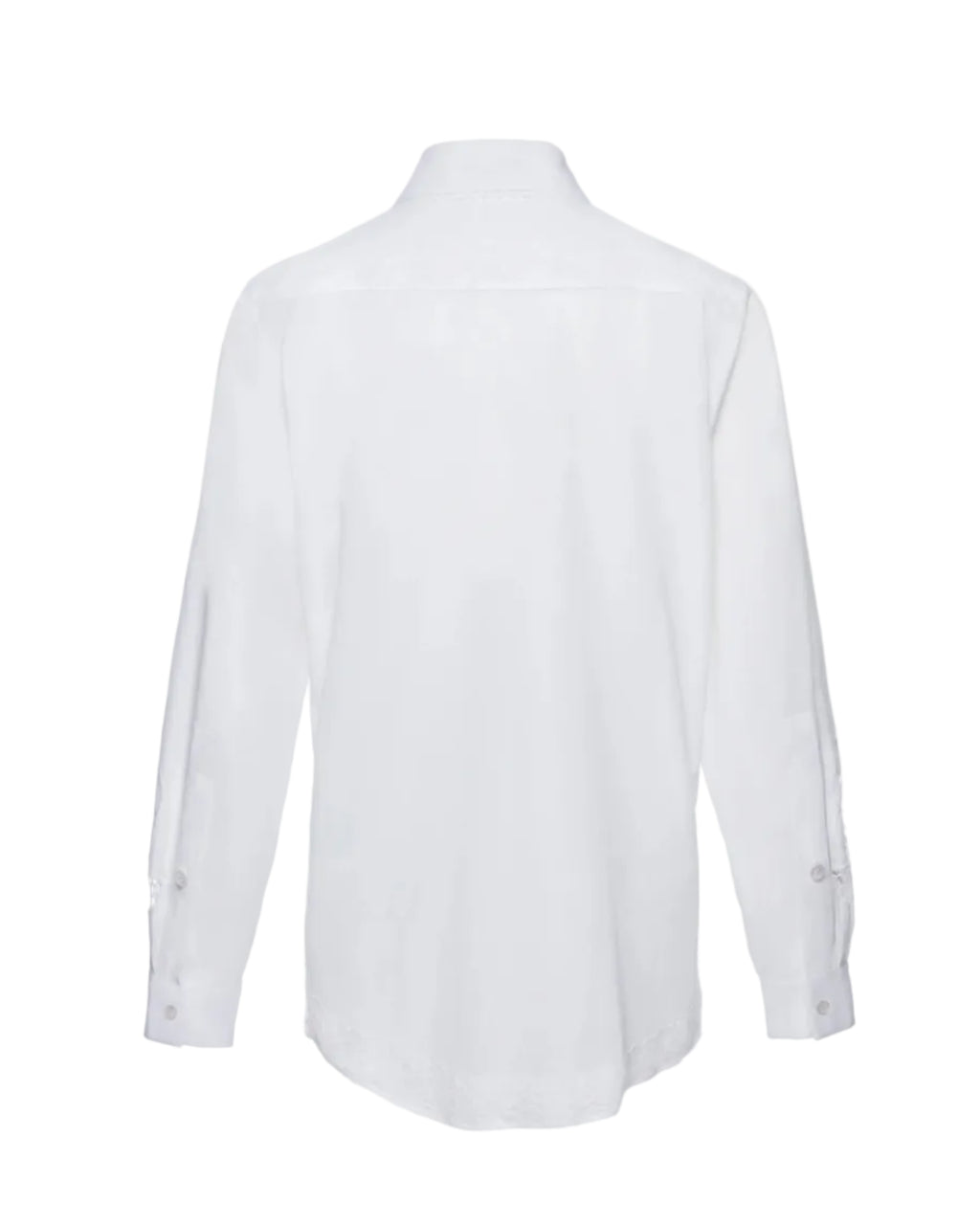 Embroidered Sleeves Lace-Trimmed Shirt