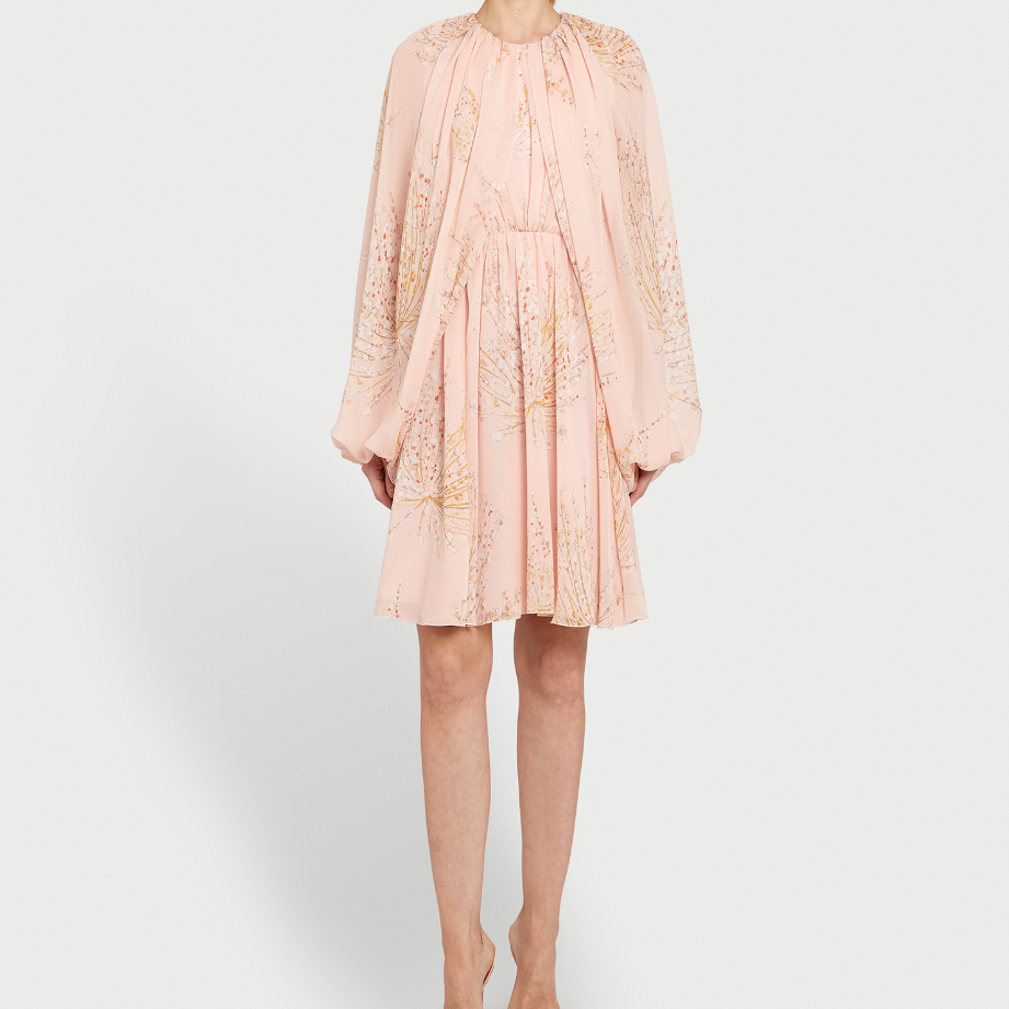 Short Silk Wrap Dress