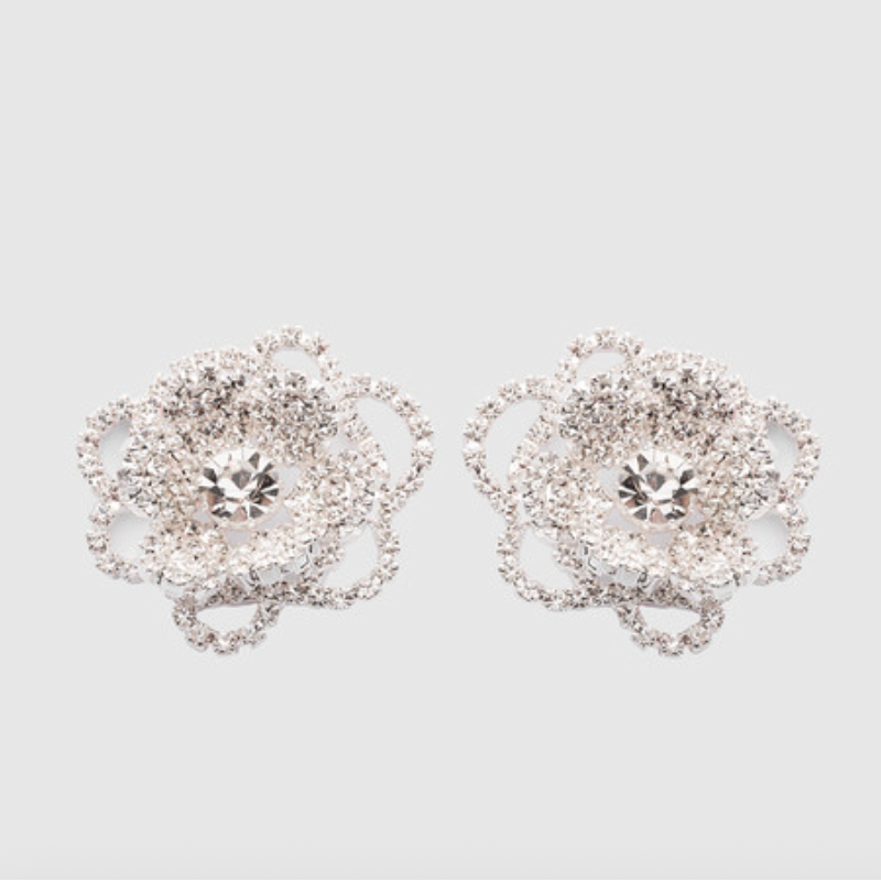 Crystal-Embellished Stud Earrings