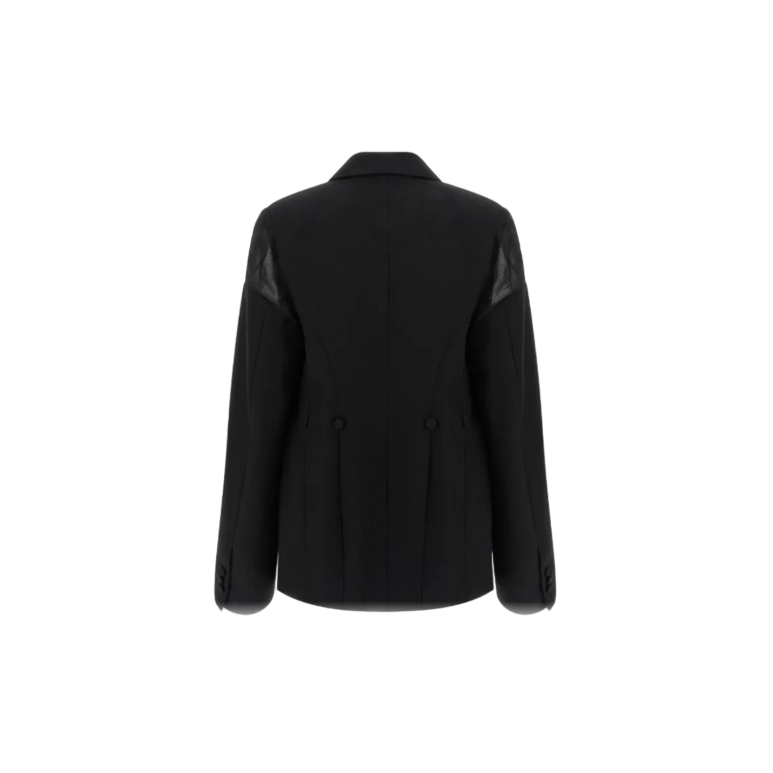 Black Sveva Double-Breasted Virgin Wool Blazer